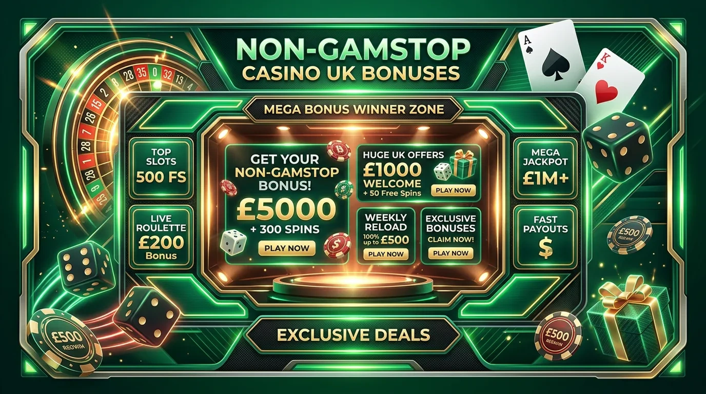 Non-GamStop online casino offers generous bonuses